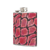 Zwart-zwart en rood afdrukken heupfles (Links)