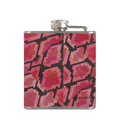 Zwart-zwart en rood afdrukken heupfles (Achterkant)