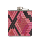 Zwart-zwart en rood afdrukken heupfles (Achterkant)