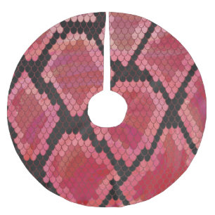 Zwart-zwart en rood afdrukken kerstboom rok