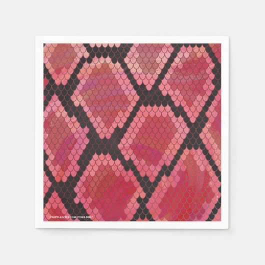 Zwart-zwart en rood afdrukken servetten (Voorkant)