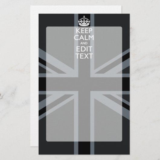 Zwart zwart, kalm, Jouw tekst-Unievlak Briefpapier (Voorkant / Achterkant)