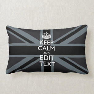 Zwart-zwart, kalm voor Jouw tekst-uniale aansluiti Kussen