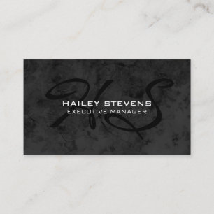 Zwart zwart logo voor modern grijs patroon visitekaartje