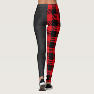 Zwart zwart, rood en zwart, Denemarken Leggings