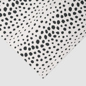 Zwart zwart-witte cheetah pratonmonogram tissuepapier (Detail)