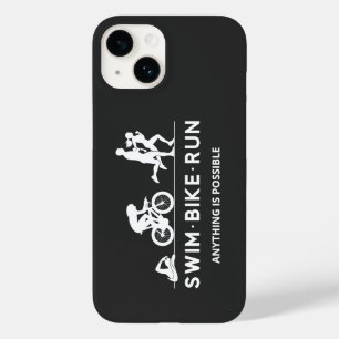 Zwart · Zwemfiets Run Triathlon Icon Series Case-Mate iPhone 14 Hoesje