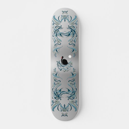 Zwart zwenkplank skateboard (Voorkant)