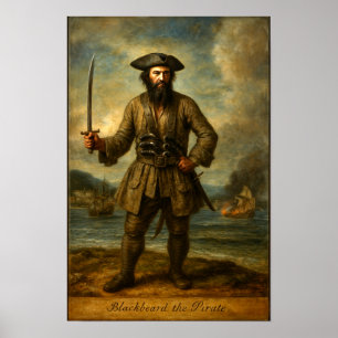 Zwartbaard de Piraat Poster