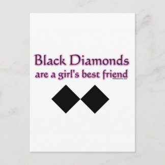 Zwartdiamanten zijn een beste vriendin voor meisje briefkaart