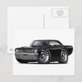 Zwarte 1968-kleuter briefkaart (Voorkant / Achterkant)