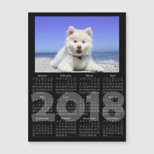 Zwarte 2018 Agenda Magnetische Fotokaart