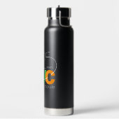 Zwarte 25e Jubileum NWC Waterfles met Stro (Links)