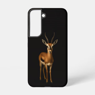 Zwarte 4 Luxe Galaxy S22 Hoes, Elegante Gazella Samsung Galaxy Hoesje
