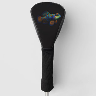 Zwarte 4 Luxe Golf Driver Hoes, Dragonet Mandarin Golfheadcover