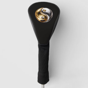 Zwarte 4 Luxe Golf Driver Hoes, Harmony Yin Yang Golfheadcover