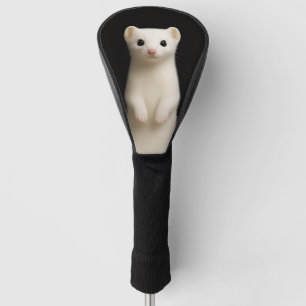 Zwarte 4 Luxe Golf Driver Hoes, Stijlvolle Hermeli Golfheadcover