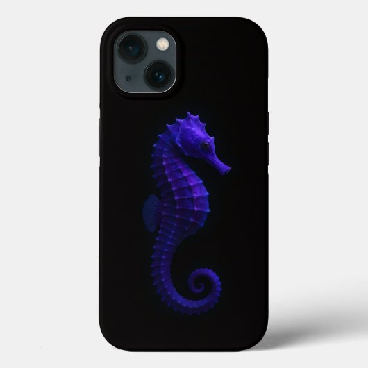 Zwarte 4 Luxe iPhone 13 hoes Violet Blauwe Zeepaar (Achterkant)