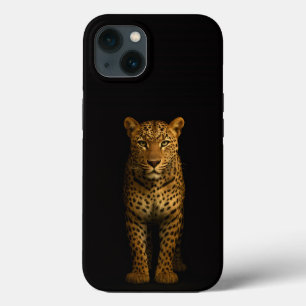 Zwarte 4 Luxe iPhone 13, Majestueuze Luipaard 13 Hoesje
