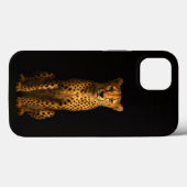 Zwarte 4 Luxe iPhone 13, Slanke Cheetah Case-Mate iPhone Case (Achterkant (horizontaal))