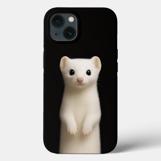 Zwarte 4 Luxe iPhone 13, Stijlvolle Hermelijn Case-Mate iPhone Case (Achterkant)