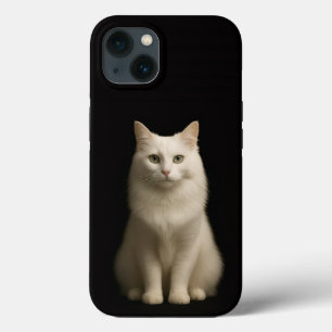 Zwarte 4 Luxe iPhone 13, Turkse Angorakat 13 Hoesje