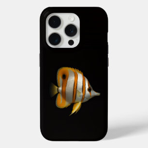 Zwarte 4 Luxe iPhone 15 Pro, Koraalvlinder Pro Case