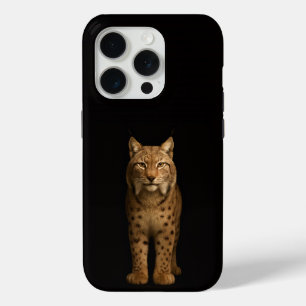 Zwarte 4 Luxe iPhone 15 Pro Mate Stille Lynx Case