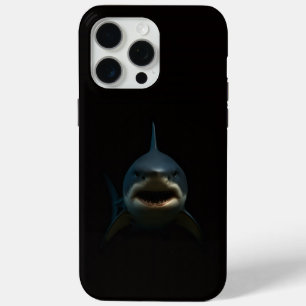Zwarte 4 Luxe iPhone 15 Pro Max, Witte Haai Max Hoesje