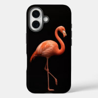 Zwarte 4 Luxe iPhone 16 Case-Mate, Roze Flamingo
