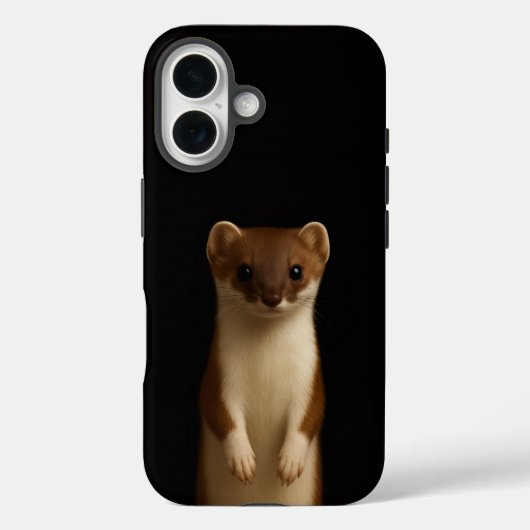 Zwarte 4 Luxe iPhone 16 Mate, Elegante Wezel Case-Mate iPhone Case (Achterkant)