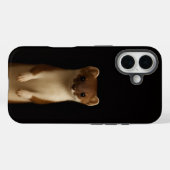 Zwarte 4 Luxe iPhone 16 Mate, Elegante Wezel Case-Mate iPhone Case (Achterkant (horizontaal))