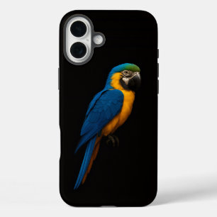 Zwarte 4 Luxe iPhone 16 Plus, Blauw Gele Ara Plus Hoesje