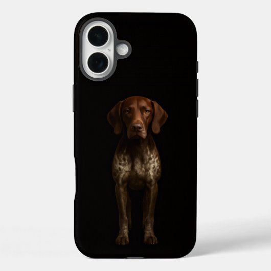Zwarte 4 Luxe iPhone 16 Plus, Duitse Pointerhond Case-Mate iPhone Case (Achterkant)