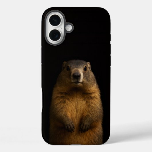 Zwarte 4 Luxe iPhone 16 Plus, Fluffy Marmot Case-Mate iPhone Case (Achterkant)