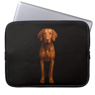 Zwarte 4 Luxe Laptophoes, Agile Vizsla-hond Laptop Sleeve