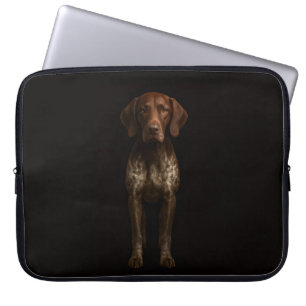 Zwarte 4 Luxe Laptophoes, Duitse Pointer Hond Laptop Sleeve