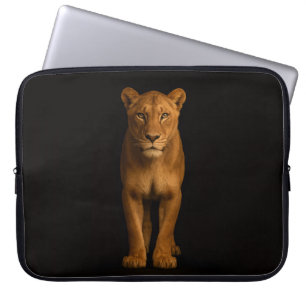 Zwarte 4 Luxe Laptophoes, Edele Leeuwin Laptop Sleeve