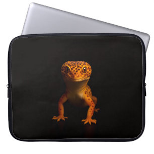 Zwarte 4 Luxe Laptophoes, Geelgevlekte gekko haged Laptop Sleeve
