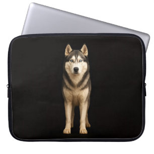 Zwarte 4 Luxe Laptophoes, Icy Elite Husky Laptop Sleeve