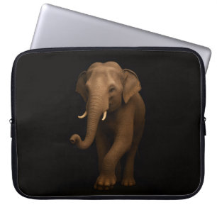 Zwarte 4 Luxe Laptophoes, Indische Olifant Laptop Sleeve