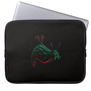 Zwarte 4 Luxe Laptophoes, Neon Zeeslak Laptop Sleeve