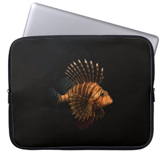 Zwarte 4 Luxe Laptophoes, Rode Leeuwvis Laptop Sleeve