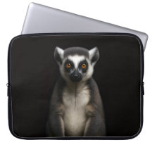 Zwarte 4 Luxe Laptophoes, Zachte Lemur