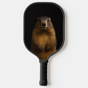 Zwarte 4 Luxe Pickleball Paddle, Fluffy Marmot Paddle