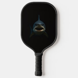 Zwarte 4 Luxe Pickleball Paddle, Grote Witte Haai Paddle