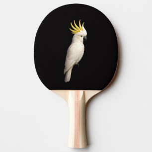 Zwarte 4 Luxe pingpongbat, Kuifkaketoe Tafeltennisbatje