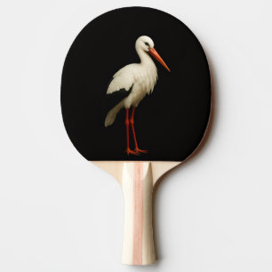 Zwarte 4 Luxe pingpongbat, sierlijke ooievaar Tafeltennisbatje