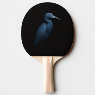 Zwarte 4 Luxe pingpongpaddle, Kleine Blauwe Reiger Tafeltennisbatje