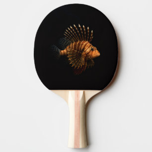 Zwarte 4 Luxe pingpongpaddle, Rode Leeuwvis Tafeltennisbatje